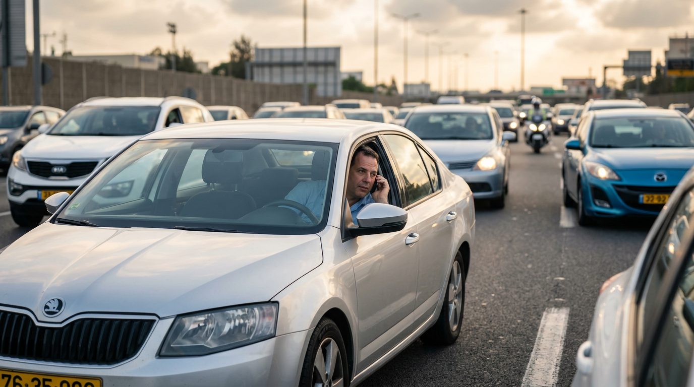 הטעות שכולנו עושים בפקק: הסיפור על הנהג שניצל מדוח של 1,500 ש"ח ברגע האחרון